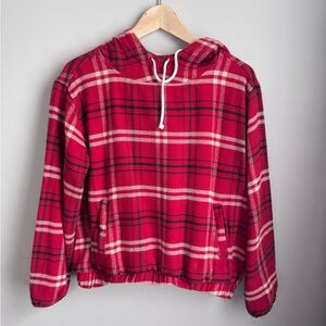 American Eagle plaid flannel sweatshirt size XS